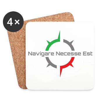 Navigare Nesesse Est - Dessous de verre (lot de 4) - blanc - Devant