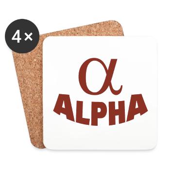 ALPHA - Coasters (set of 4) - white - Front