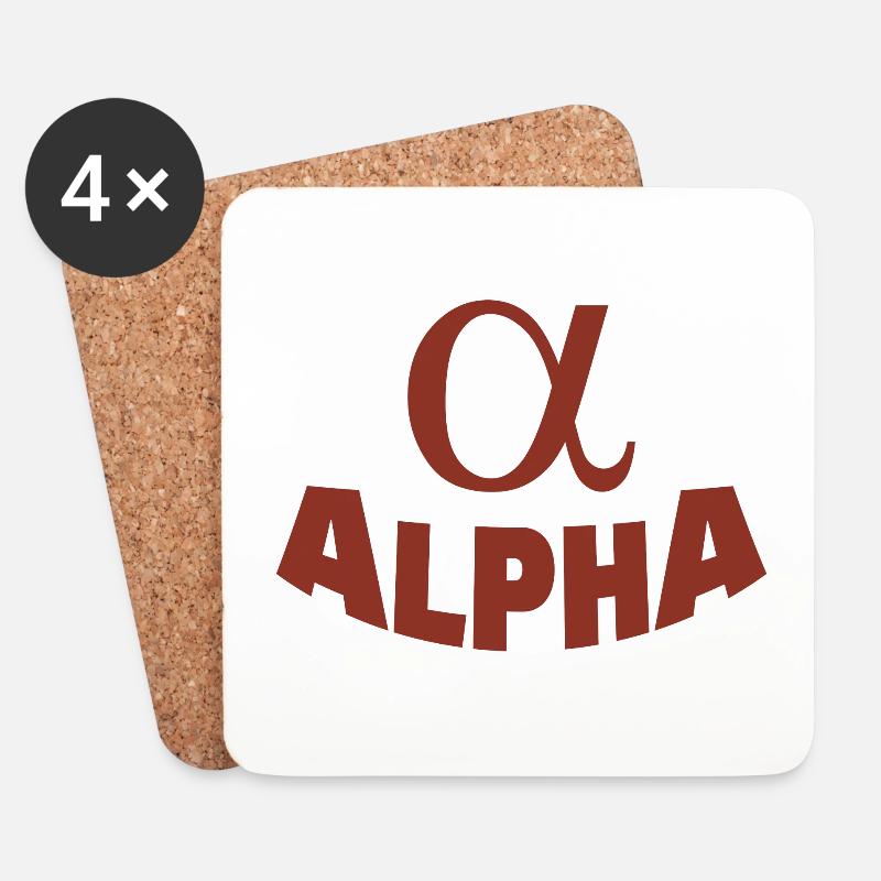 ALPHA - Untersetzer (4er-Set) - Weiß