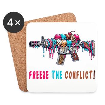 Crème glacée Conflict Freeze - Dessous de verre (lot de 4) - blanc - Devant