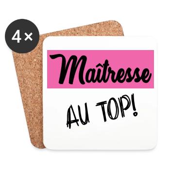 MISTRESS. THANK YOU. THANK YOU MISTRESS. MISTRESS - Coasters (set of 4) - white - Front