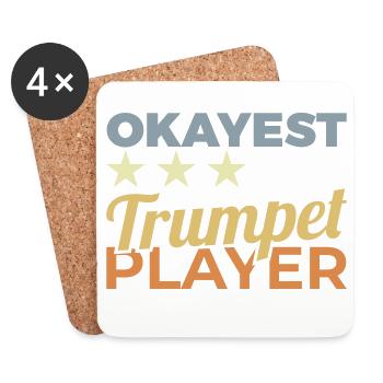 Durchschnittlicher Trompeter - Untersetzer (4er-Set) - Weiß - Vorne