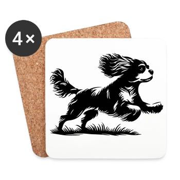 Cavalier King Charles Spaniel - Untersetzer (4er-Set) - Weiß - Vorne