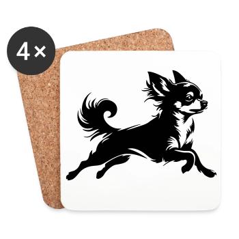 Chihuahua - Untersetzer (4er-Set) - Weiß - Vorne
