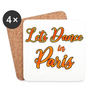 Soirée dansante à Paris - Dessous de verre (lot de 4) - blanc - Devant