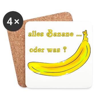 Banana fruit - Coasters (set of 4) - white - Front