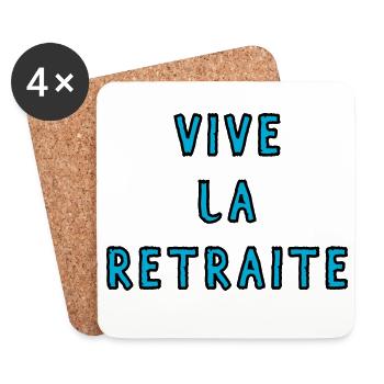 RETIREMENT. HOLIDAY. RETIREMENT. RETIRED. RETIREMENT. - Coasters (set of 4) - white - Front