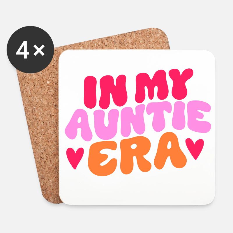 In My Auntie Era Statement - Untersetzer (4er-Set) - Weiß