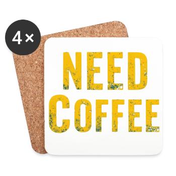 Need for Vintage Coffee Deco - Coasters (set of 4) - white - Front