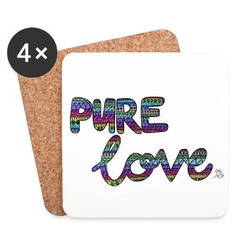 Pure love - Untersetzer (4er-Set) - Weiß - Vorne