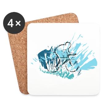 Biker Style 26 - Coasters (set of 4) - white - Front