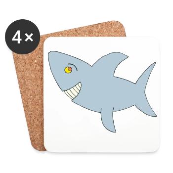 Shark Big One - Coasters (set of 4) - white - Front