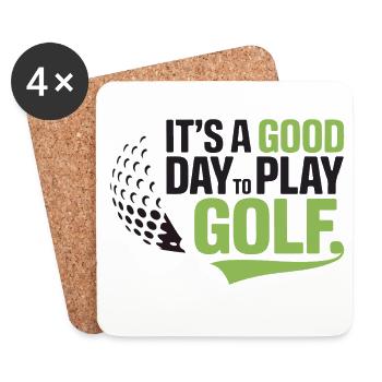 Es ist ein guter Tag, um Golf zu spielen - Untersetzer (4er-Set) - Weiß - Vorne