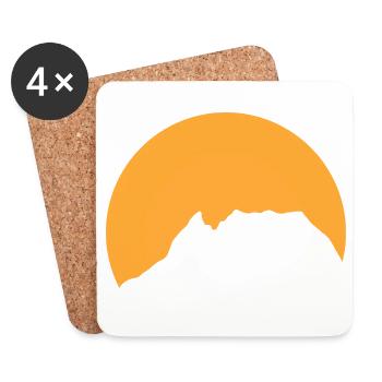 Coucher de soleil sinistre - Dessous de verre (lot de 4) - blanc - Devant