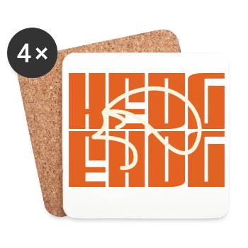 Produits dérivés avec le logo de votre hérisson préféré - Dessous de verre (lot de 4) - blanc - Devant