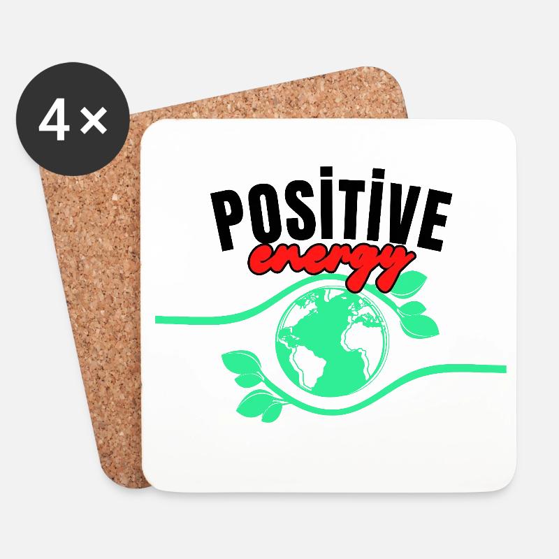 Positiv - Untersetzer (4er-Set) - Weiß