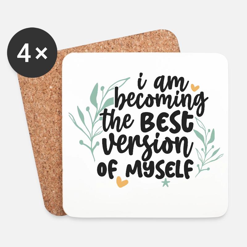 Mein bestes Selbstzitat-Design werden - Untersetzer (4er-Set) - Weiß