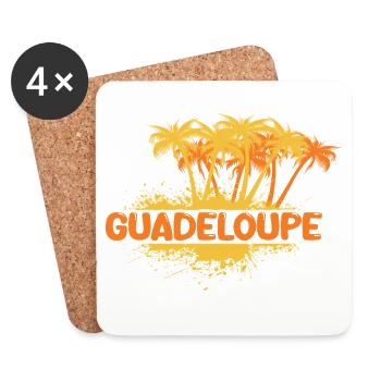Gift for Guadeloupe - Coasters (set of 4) - white - Front