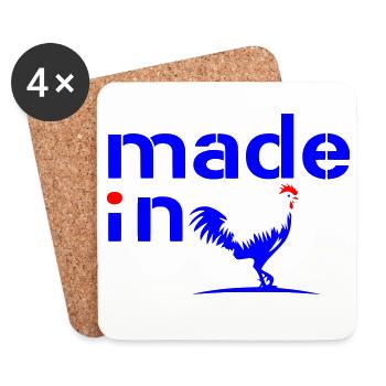Made in France - Dessous de verre (lot de 4) - blanc - Devant