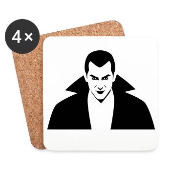 Vampire Illustration - Coasters (set of 4) - white - Front