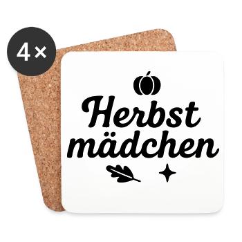 Abstraktes Farbenspiel auf Hoodie und T-Shirt - Untersetzer (4er-Set) - Weiß - Vorne