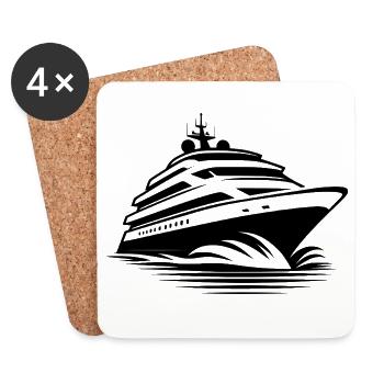 Captain Cruise with the Ship of Dreams - Coasters (set of 4) - white - Front