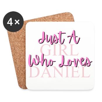 Conception de citation girly inspirante - Dessous de verre (lot de 4) - blanc - Devant