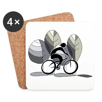 Cyclist - Coasters (set of 4) - white - Front