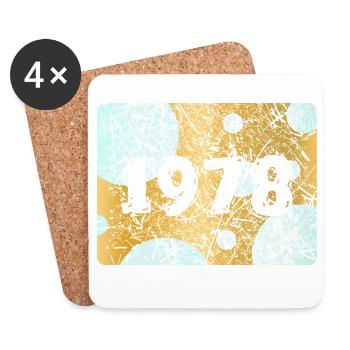 Number 1978 - Coasters (set of 4) - white - Front