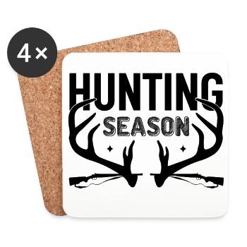 Hunting Season - Coasters (set of 4) - white - Front