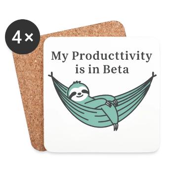 My Productivity is in Beta - Coasters (set of 4) - white - Front