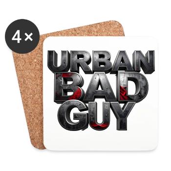 Bad Guy Urban – le joueur - Dessous de verre (lot de 4) - blanc - Devant