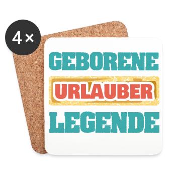 Geschenk für Urlauber - Untersetzer (4er-Set) - Weiß - Vorne
