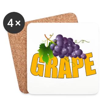 GRAPE - Coasters (set of 4) - white - Front
