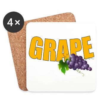 GRAPE - Coasters (set of 4) - white - Front