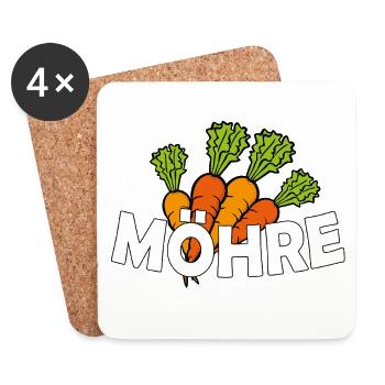 Carrot - Coasters (set of 4) - white - Front