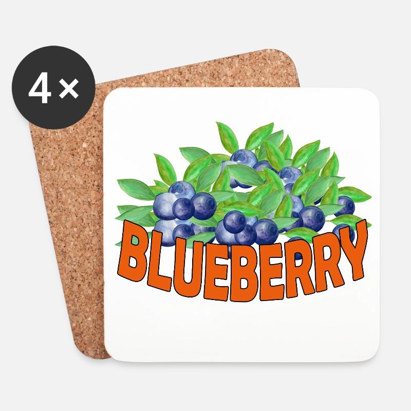 BLUEBERRY - Untersetzer (4er-Set) - Weiß