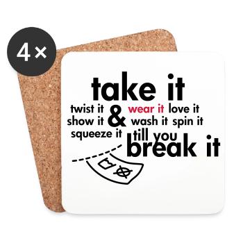 Take it & wear it.. - Coasters (set of 4) - white - Front