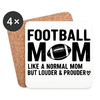 American Football Mutter Stolz - Untersetzer (4er-Set) - Weiß - Vorne