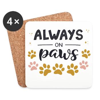 Always on your feet - Coasters (set of 4) - white - Front