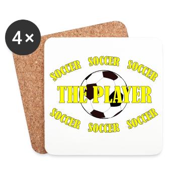 SOCCER - LE JOUEUR - Dessous de verre (lot de 4) - blanc - Devant