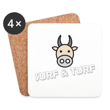 SURF AND TURF - Untersetzer (4er-Set) - Weiß - Vorne