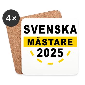 Schwedischer Meister 2025 - Untersetzer (4er-Set) - Weiß - Vorne