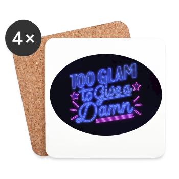Neon Glamour Statement - Untersetzer (4er-Set) - Weiß - Vorne
