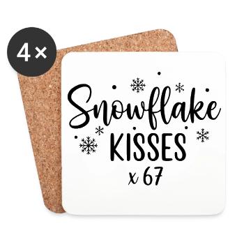Snowflake Kisses x67 - Untersetzer (4er-Set) - Weiß - Vorne