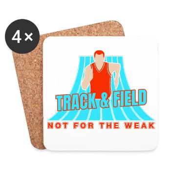 Track And Field Athletes Not For Weak - Untersetzer (4er-Set) - Weiß - Vorne