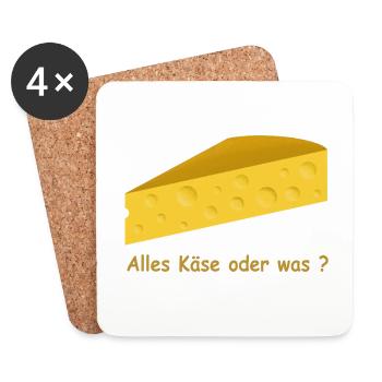 Fromage - Dessous de verre (lot de 4) - blanc - Devant