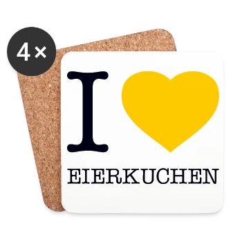I love pancakes - Coasters (set of 4) - white - Front