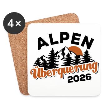 Traversée des Alpes 2026 - Randonnée - Dessous de verre (lot de 4) - blanc - Devant