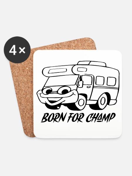 Born for Champions - Untersetzer (4er-Set) - Weiß
